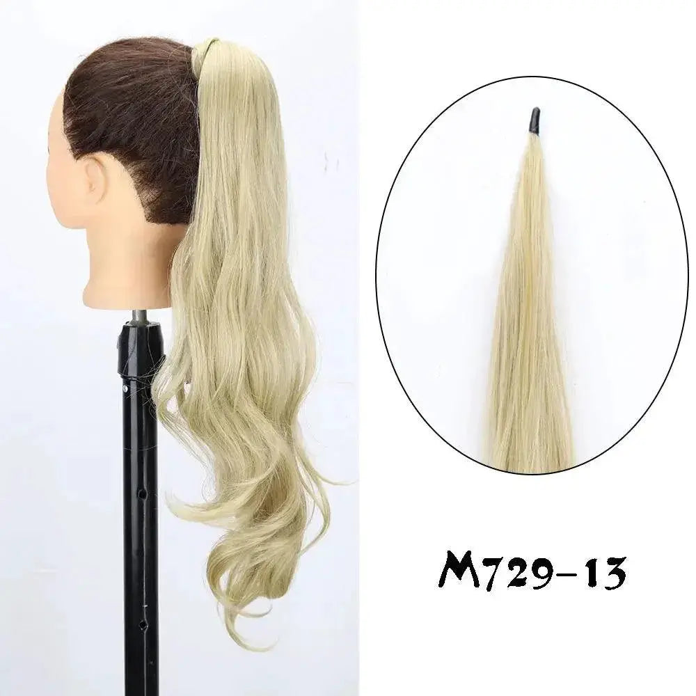 30 Inch Long Wavy Synthetic Ponytail Extension For Women