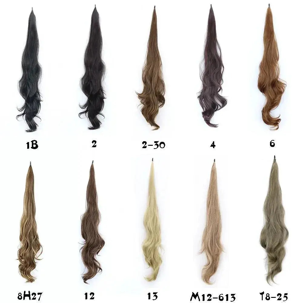 30 Inch Long Wavy Synthetic Ponytail Extension For Women