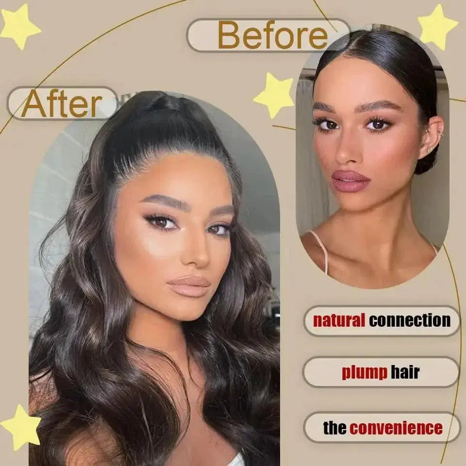 30 Inch Long Wavy Synthetic Ponytail Extension For Women