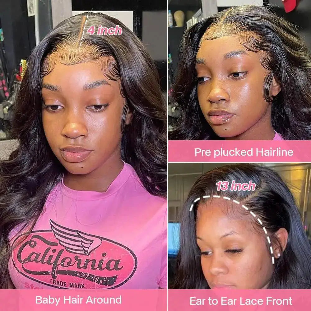 30 Inch Brazilian Body Wave Lace Front Wig Set Remy Hair