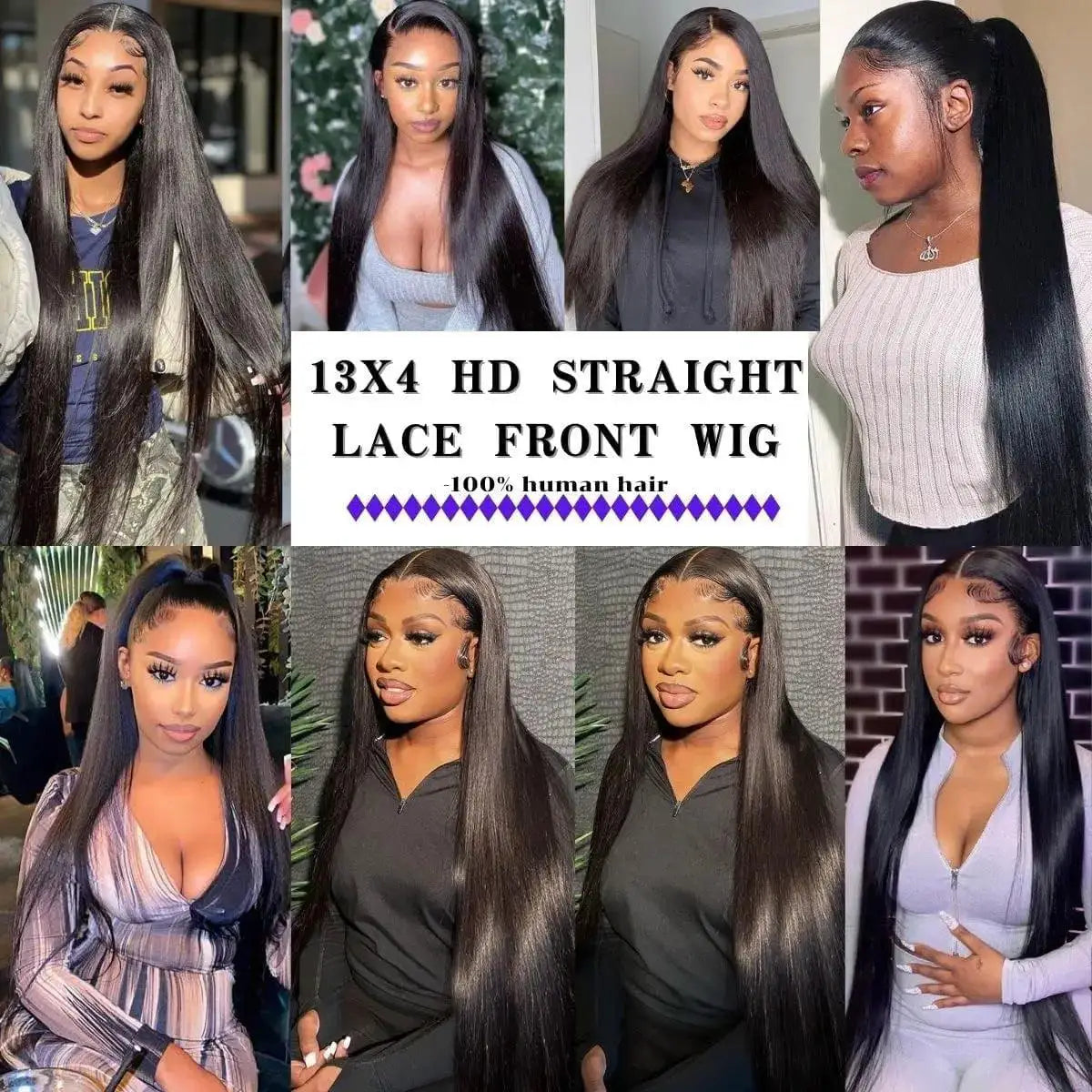 30 - Inch Straight 100 Percent Remy Human Hair Lace Front Wig