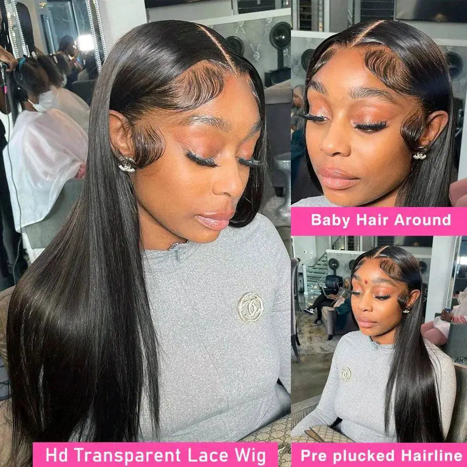 30 - Inch Straight 100 Percent Remy Human Hair Lace Front Wig