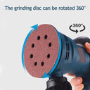 300W Electric Eccentric Sander 6 Gears 5 Inch Dust Box