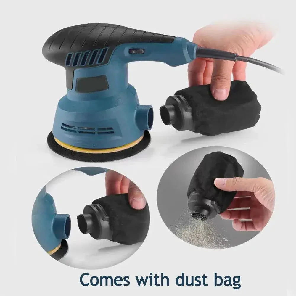 300W Electric Eccentric Sander 6 Gears 5 Inch Dust Box
