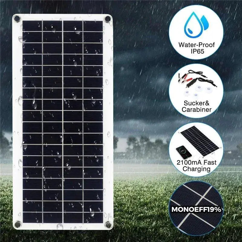 300W Versatile Flexible Solar Panel With Dual USB Charging