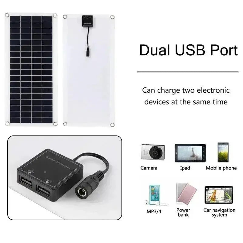 300W Versatile Flexible Solar Panel With Dual USB Charging