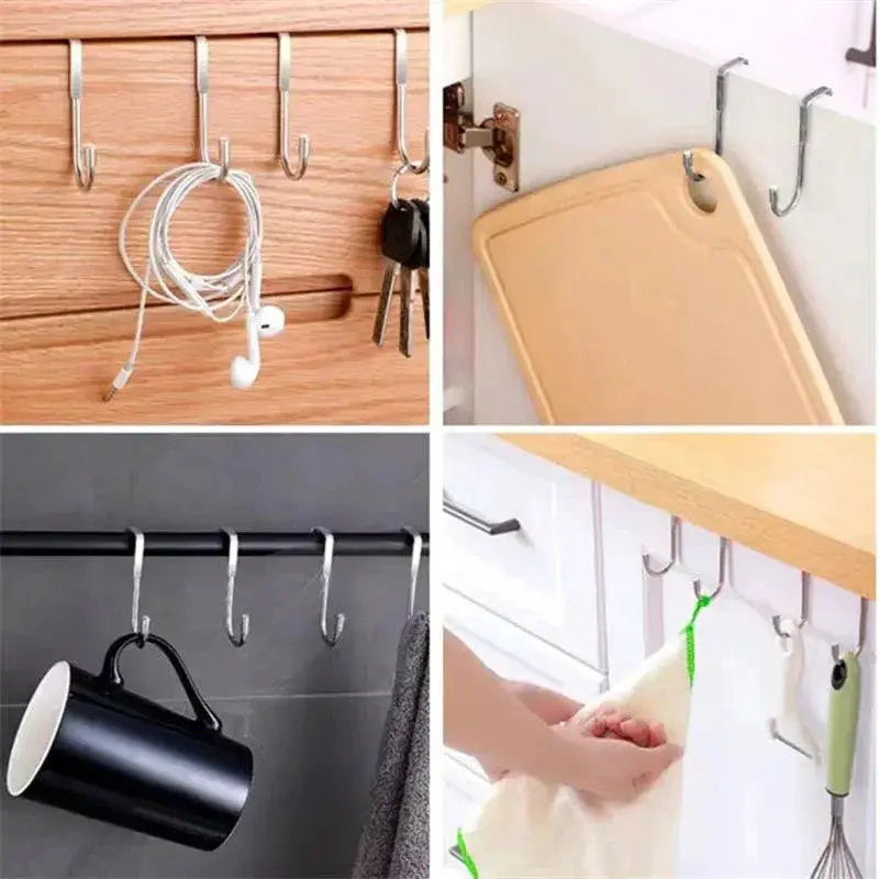 304 Stainless Steel Double S Hook Towel Storage Hanger