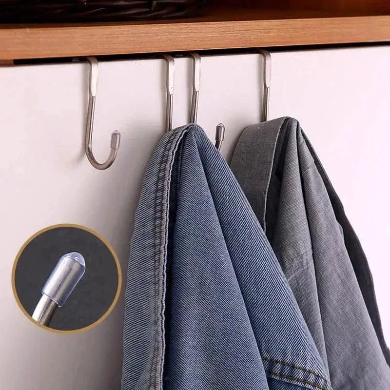304 Stainless Steel Double S Hook Towel Storage Hanger