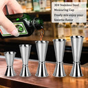 304 Stainless Steel Measuring Cup Double Ended Jigger 15 30 20 40 30 50 30 60 ML
