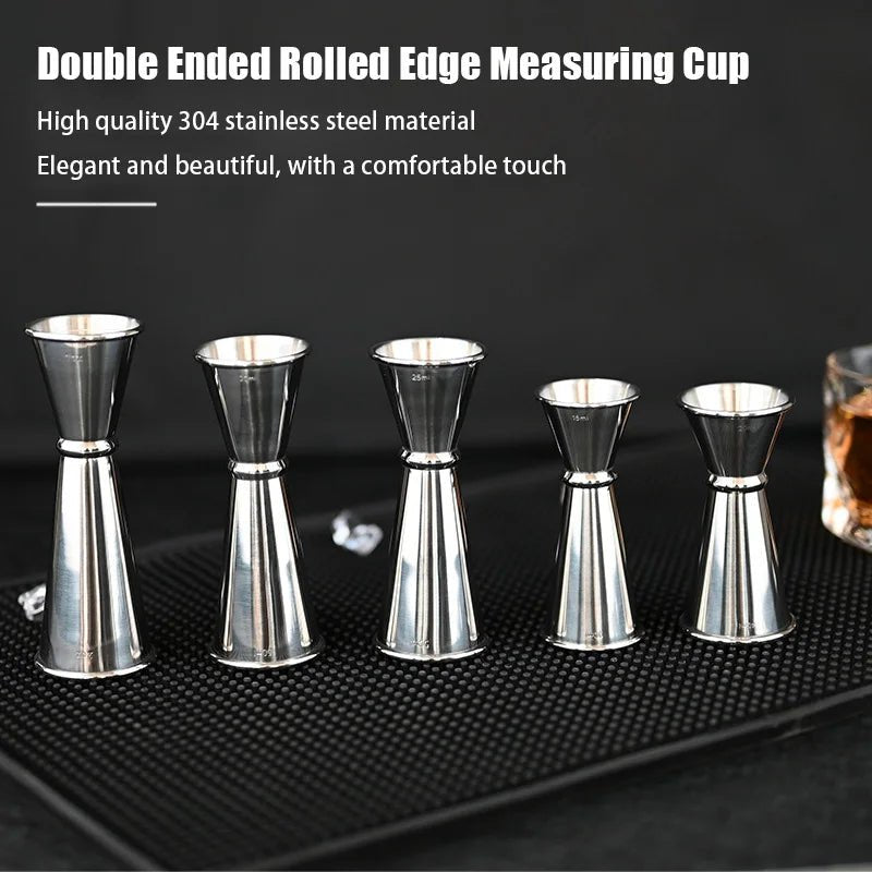 304 Stainless Steel Measuring Cup Double Ended Jigger 15 30 20 40 30 50 30 60 ML