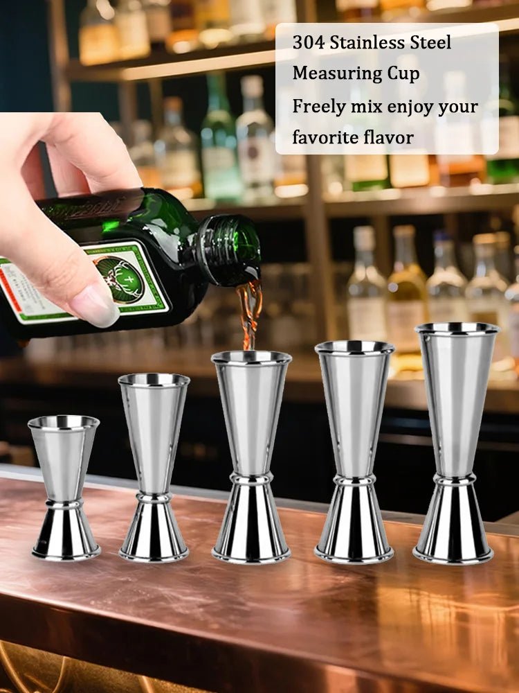 304 Stainless Steel Measuring Cup Double Ended Jigger 15 30 20 40 30 50 30 60 ML