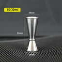 304 Stainless Steel Measuring Cup Double Ended Jigger 15 30 20 40 30 50 30 60 ML