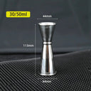 304 Stainless Steel Measuring Cup Double Ended Jigger 15 30 20 40 30 50 30 60 ML