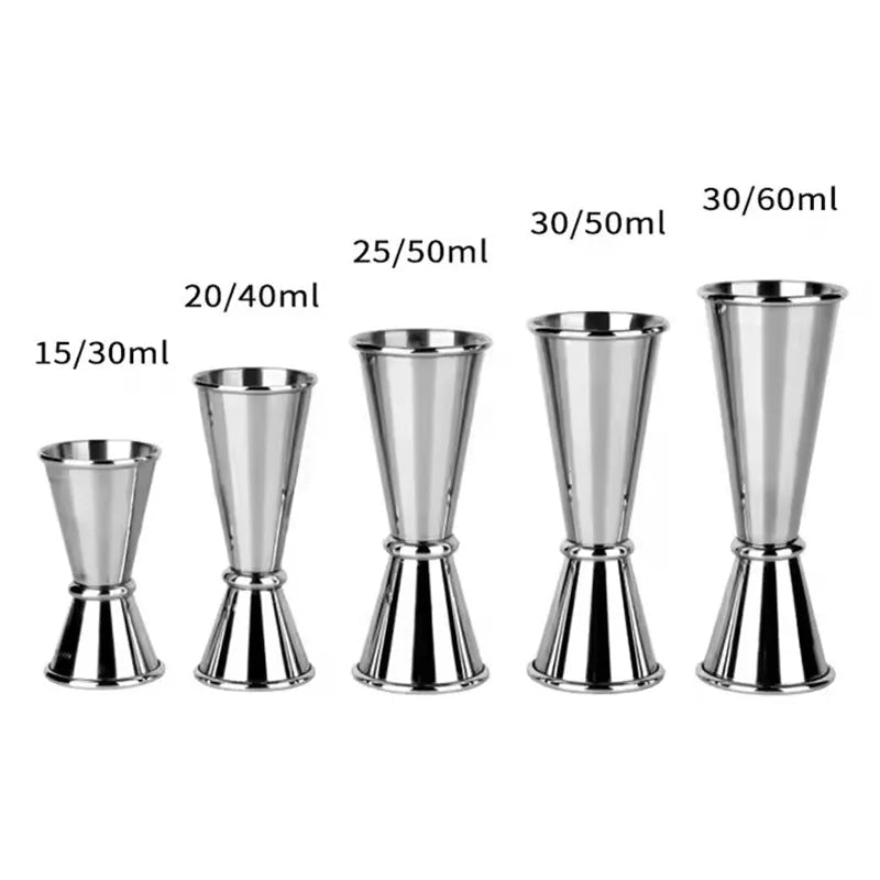 304 Stainless Steel Measuring Cup Double Ended Jigger 15 30 20 40 30 50 30 60 ML