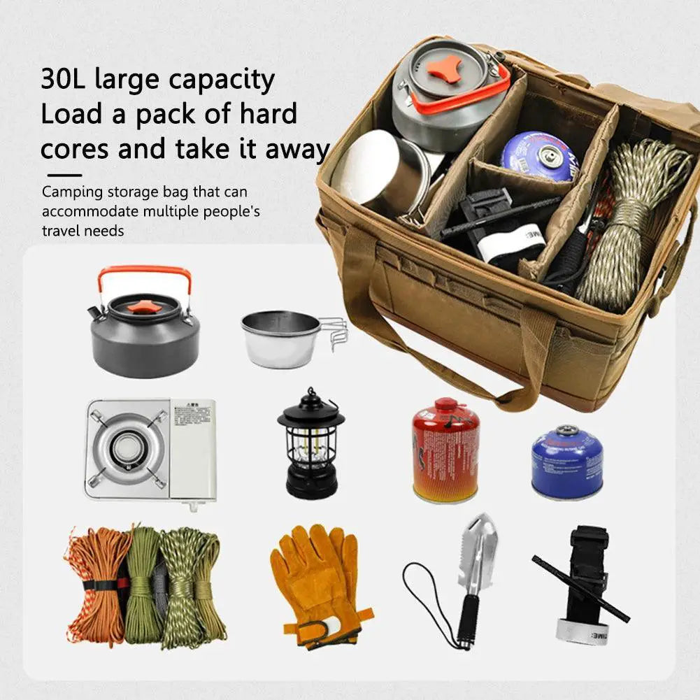 30L Camping Storage Bag Durable Oxford Organizer For Gear