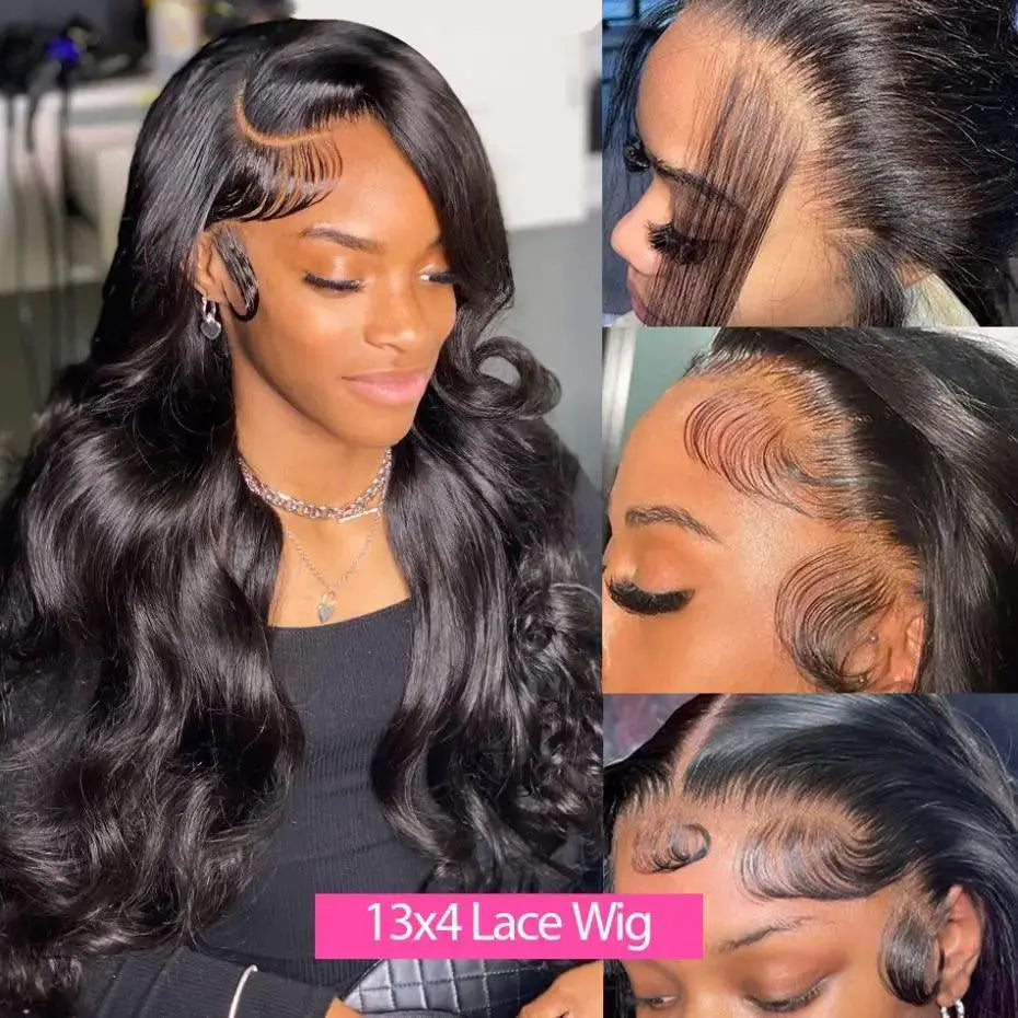 32 To 34 Inch Luxury Body Wave Lace Front Wig Remy Hair