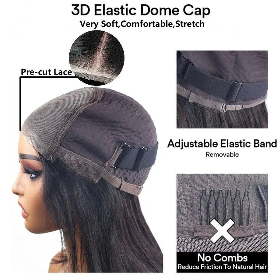 32 Inch Brazilian Remy Lace Front Wig Transparent Frontal