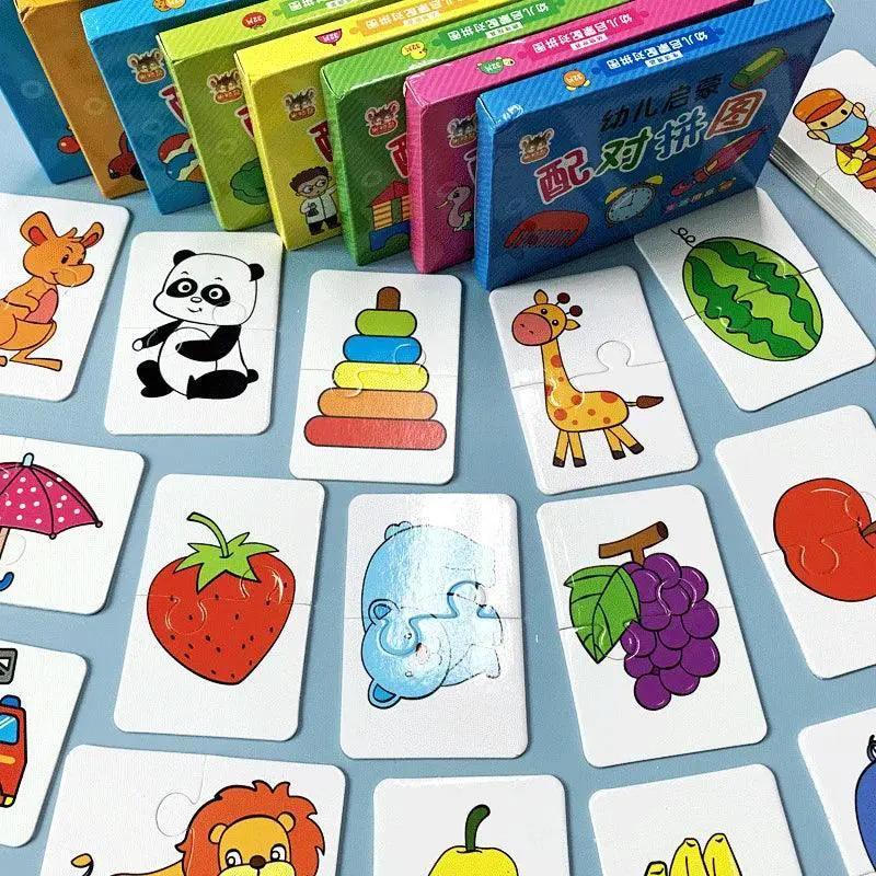 Montessori Toddler Card Matching Game Cognitive Toys 32Pcs