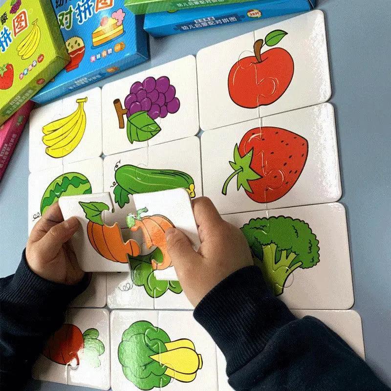 Montessori Toddler Card Matching Game Cognitive Toys 32Pcs