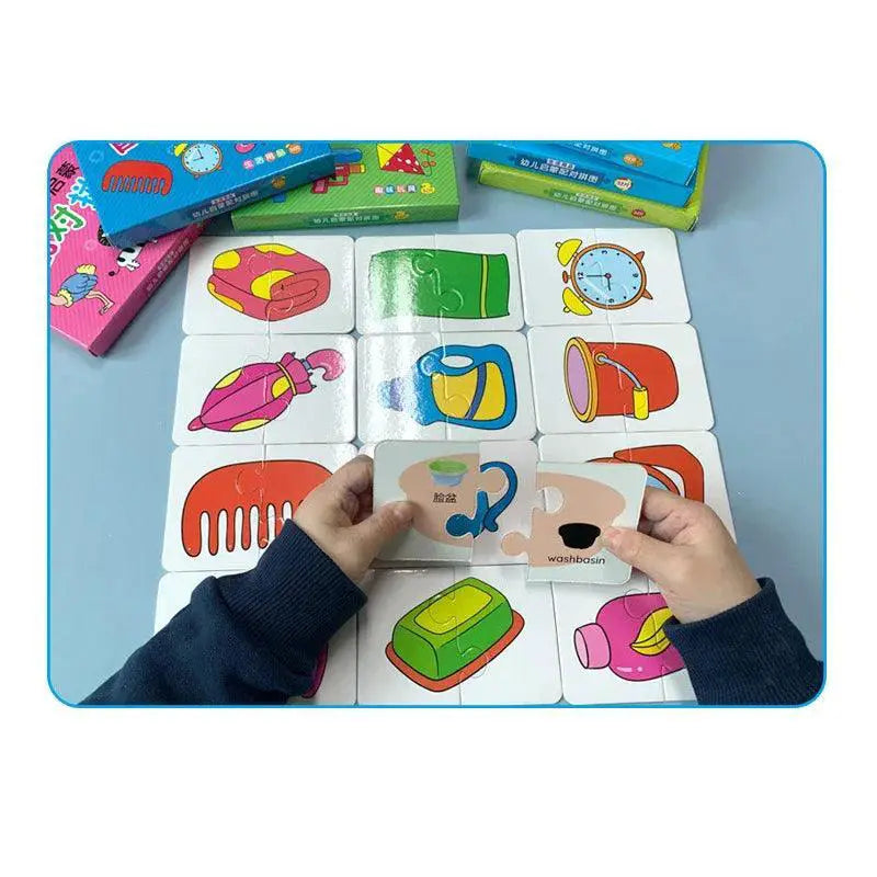 Montessori Toddler Card Matching Game Cognitive Toys 32Pcs