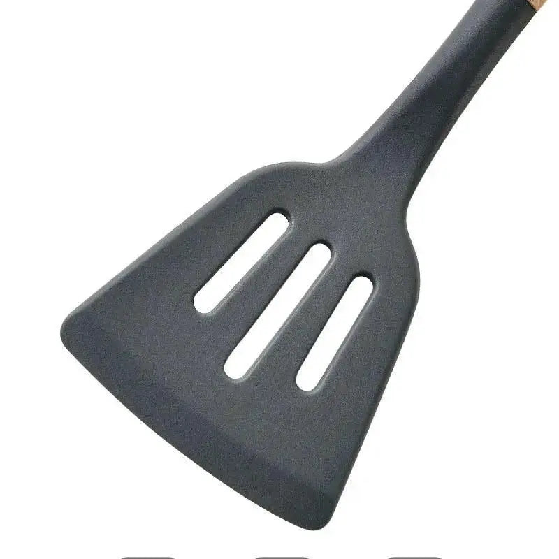 34 Piece Eco Friendly Silicone Utensil Set Wooden Handles