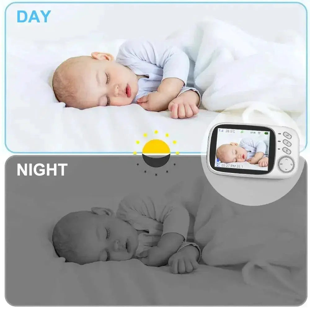 3.5 Inch Baby Monitor With Two Way Audio And Night Vision