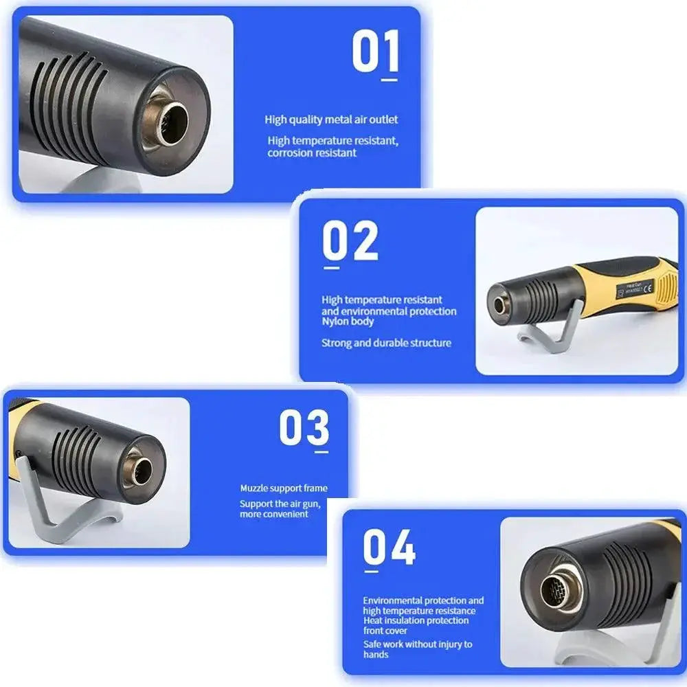 Two Speed Mini Hot Air Gun 350W 450W For Repair Tools
