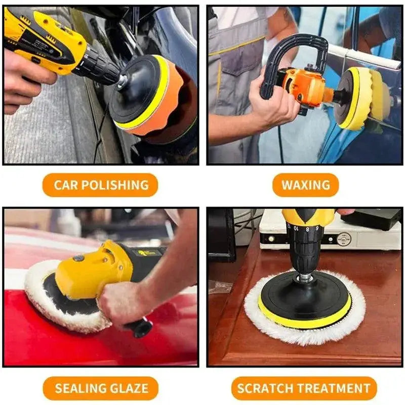 3 5 7 Inch Car Polishing Disc 8Pcs Set Self Adhesive Pads