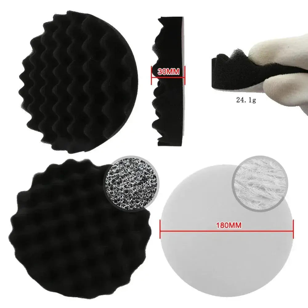 3 5 7 Inch Car Polishing Disc 8Pcs Set Self Adhesive Pads