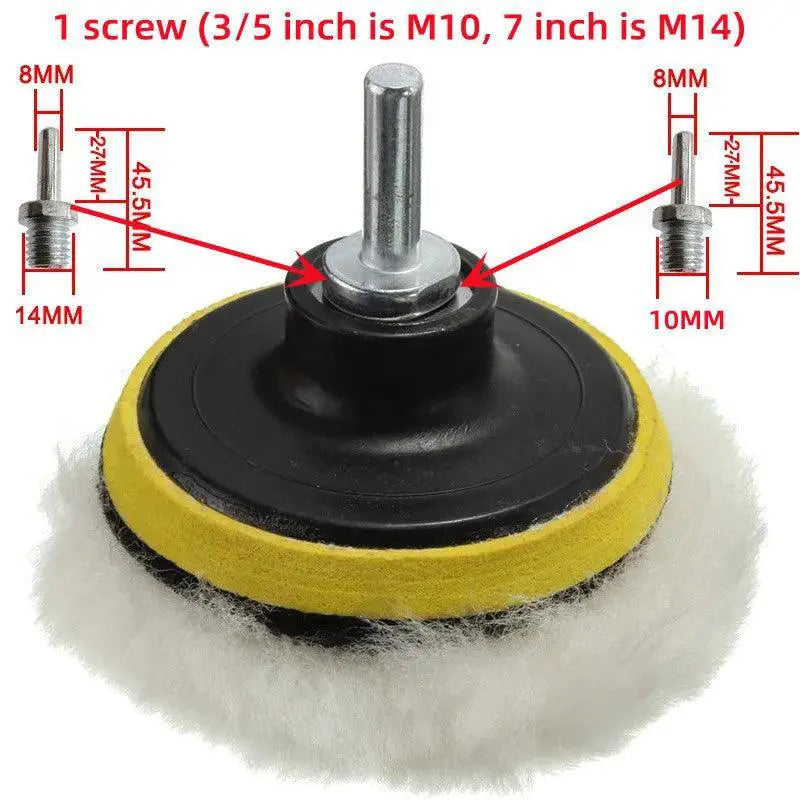 3 5 7 Inch Car Polishing Disc 8Pcs Set Self Adhesive Pads