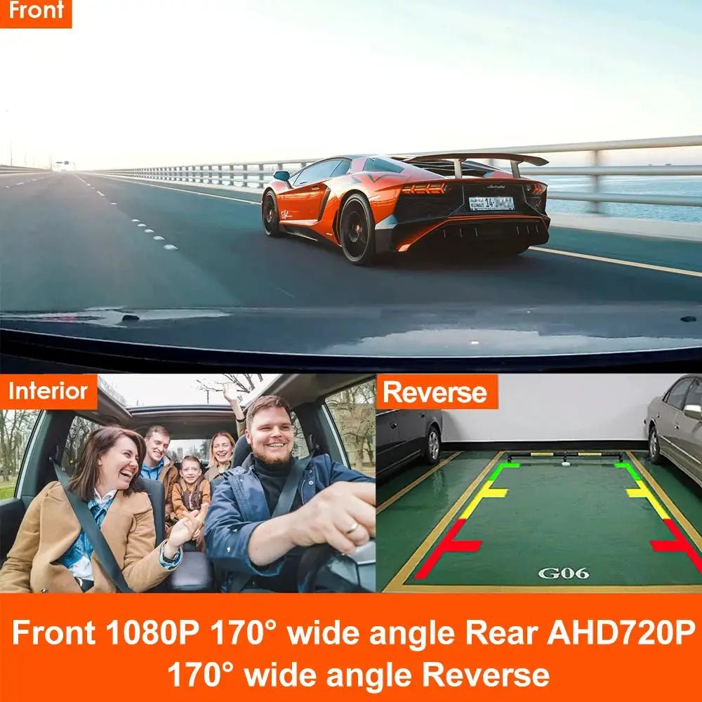 360 Dash Cam for CarPlay with 4K Front