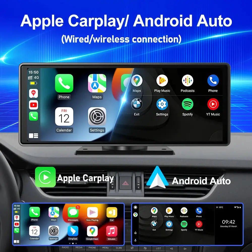 360 Dash Cam for CarPlay with 4K Front