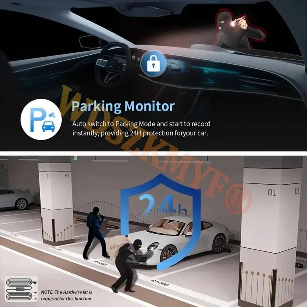 360 Dash Cam for Parking Monitor 24h