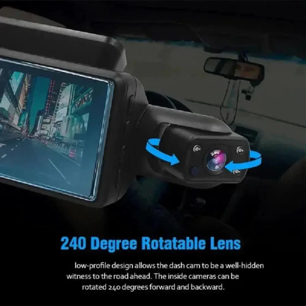 360 Degree Dual Lens Dash Cam HD Video Recorder Night Vision