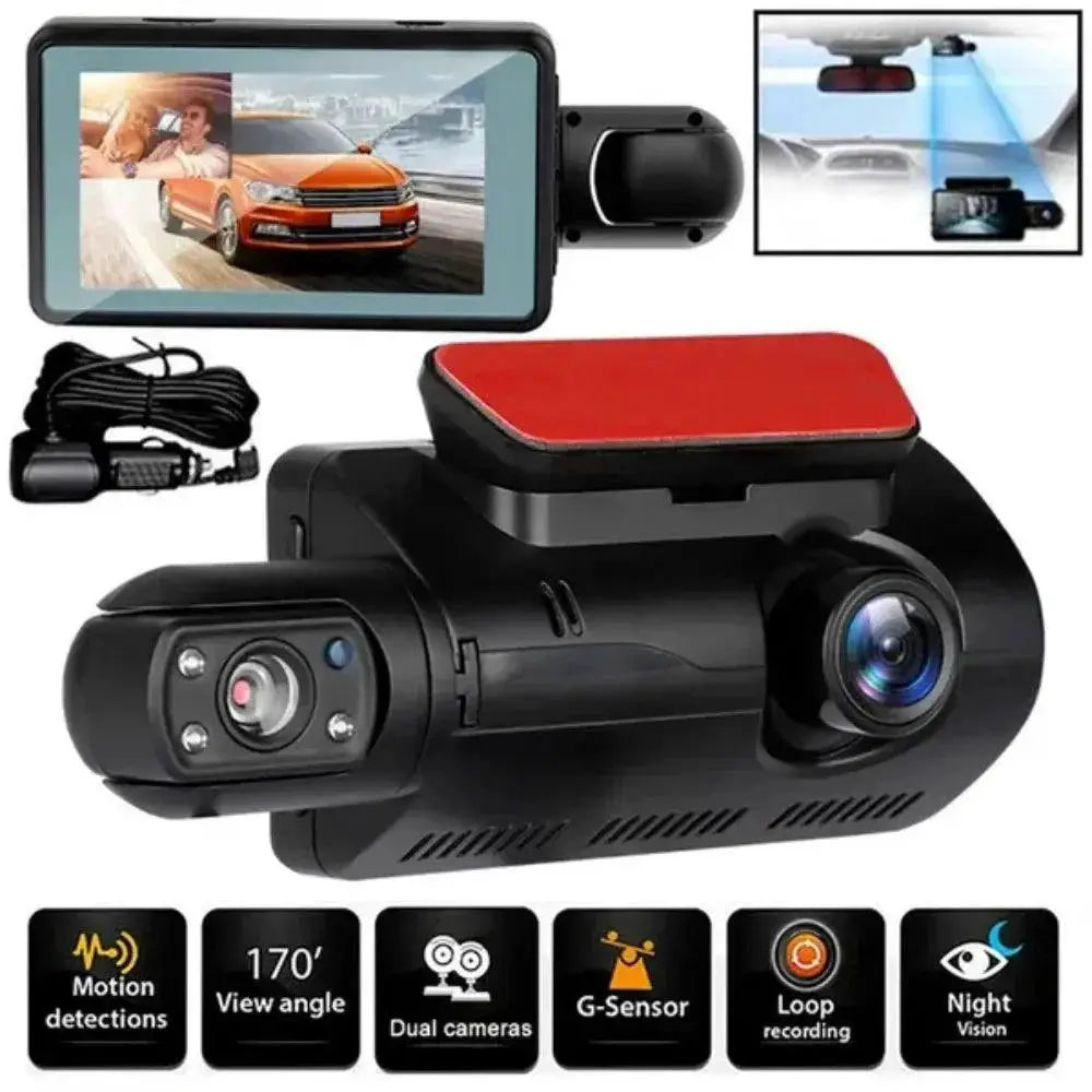 360 Degree Dual Lens Dash Cam HD Video Recorder Night Vision