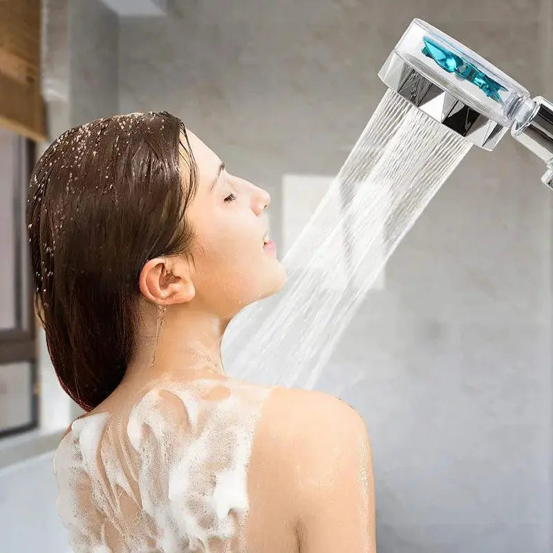 360 Degree Rotation Turbo Fan Shower Head High Pressure
