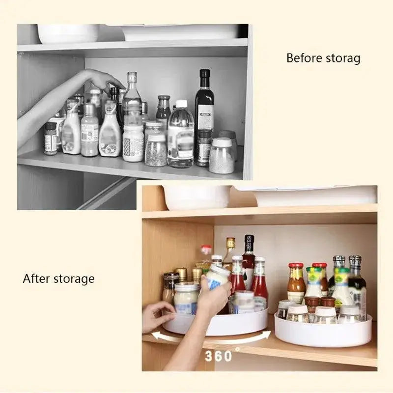 360 Rotating Organizer Kitchen And Bathroom Storage Solution
