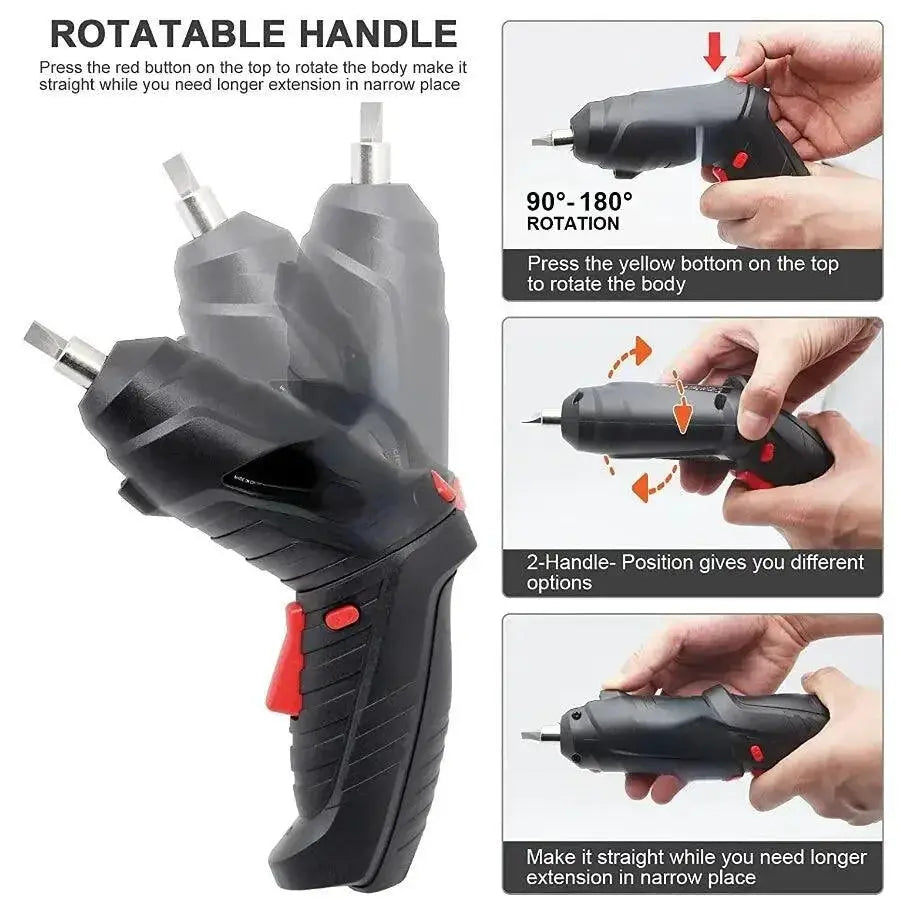 3.6V Cordless Electric Screwdriver With 1800mAh Battery