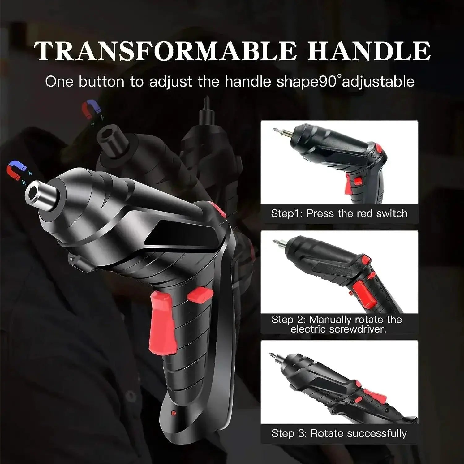 3.6V Cordless Rechargeable Electric Screwdriver Kit