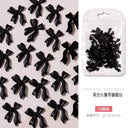3D Black and White Bowknot Resin Nail Art Kit Elevate Designs