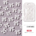 3D Black and White Bowknot Resin Nail Art Kit Elevate Designs