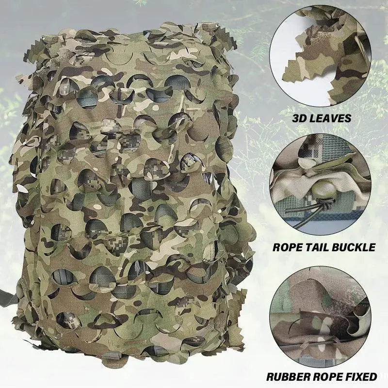 3D Camo Net Backpack Cover for 60L 80L Hunting Gear