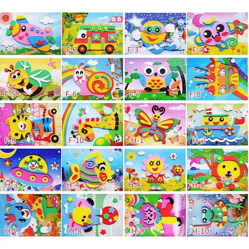 3D Cartoon Animal Foam Sticker Puzzle Educational Toys