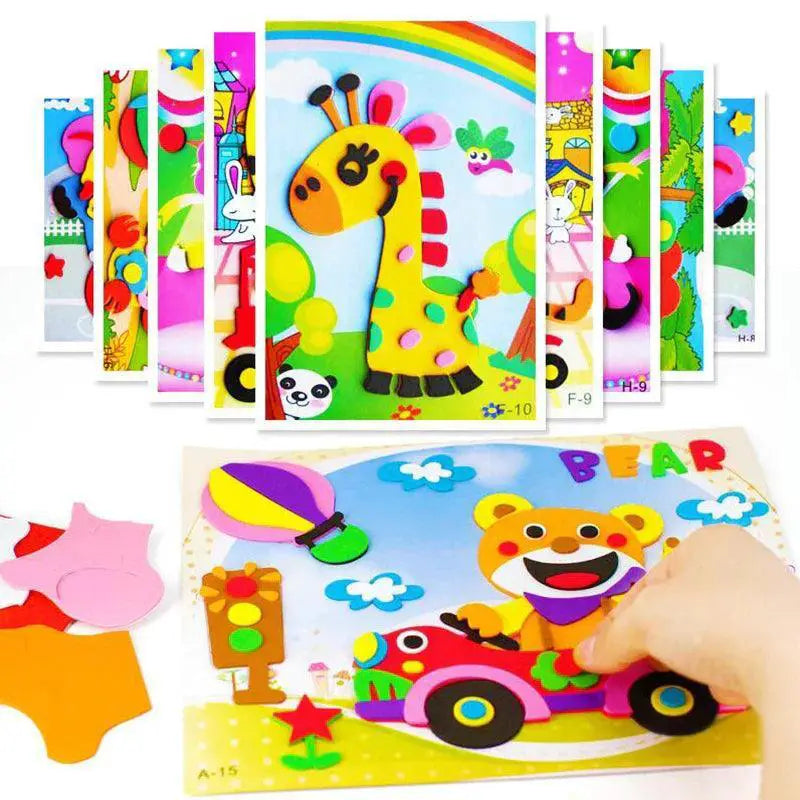 3D Cartoon Animal Foam Sticker Puzzle Educational Toys