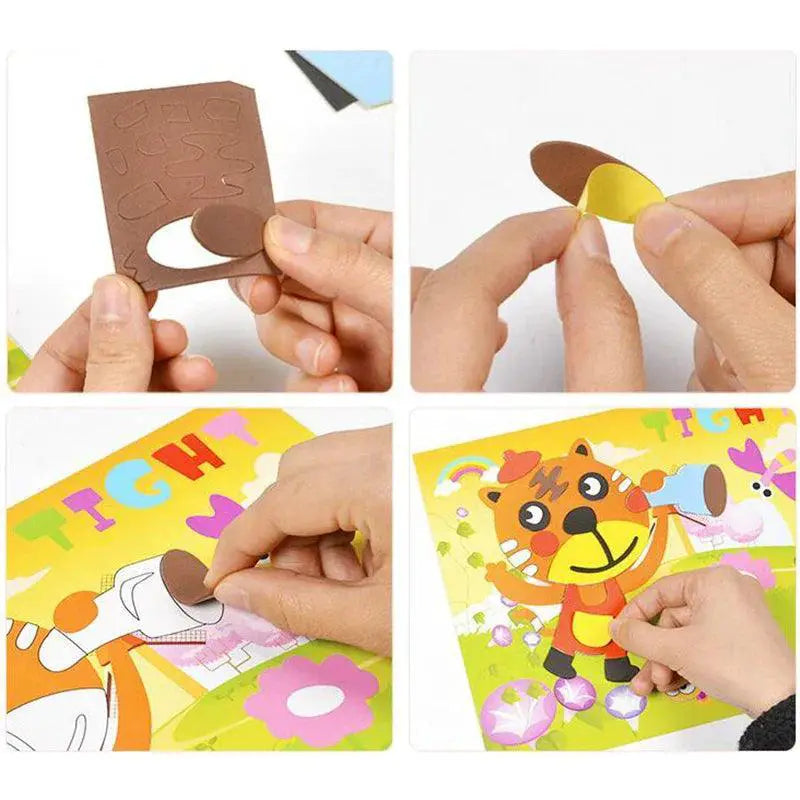3D Cartoon Animal Foam Sticker Puzzle Educational Toys