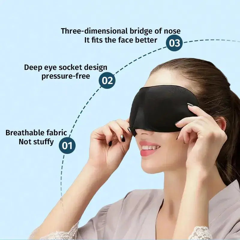 3D Contoured Cup Eye Mask for Deep Relaxation and Rest
