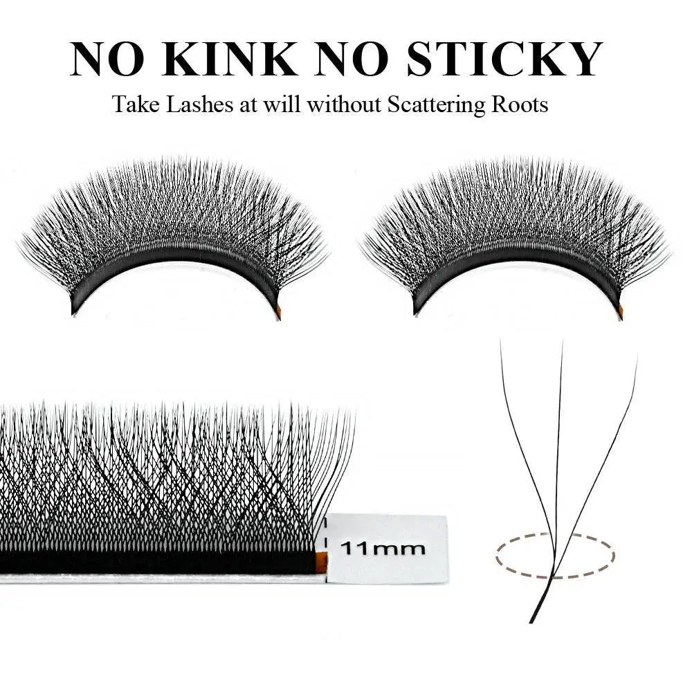 3D Fairy Bloom Eyelash Extensions Premium Nano PBT Lashes