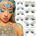 Glam Face Jewels for Festival Tattoos