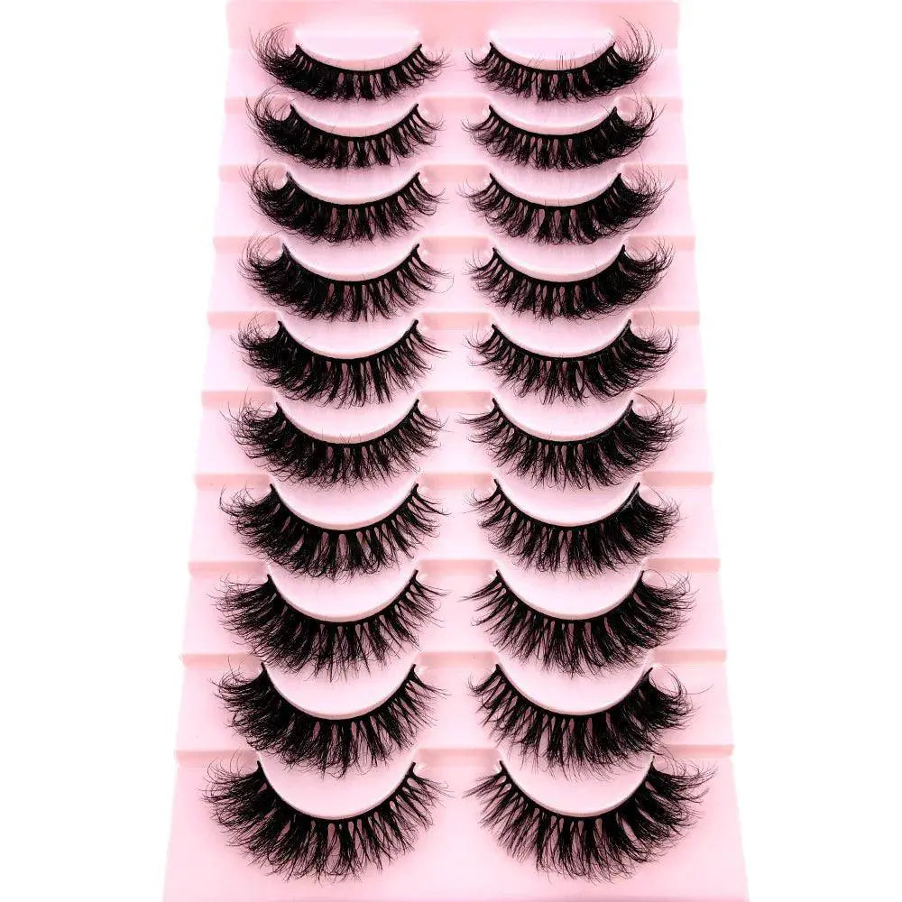 Mink Lashes - Pros Dramatic Eyes — Black 7pairs-AT-5