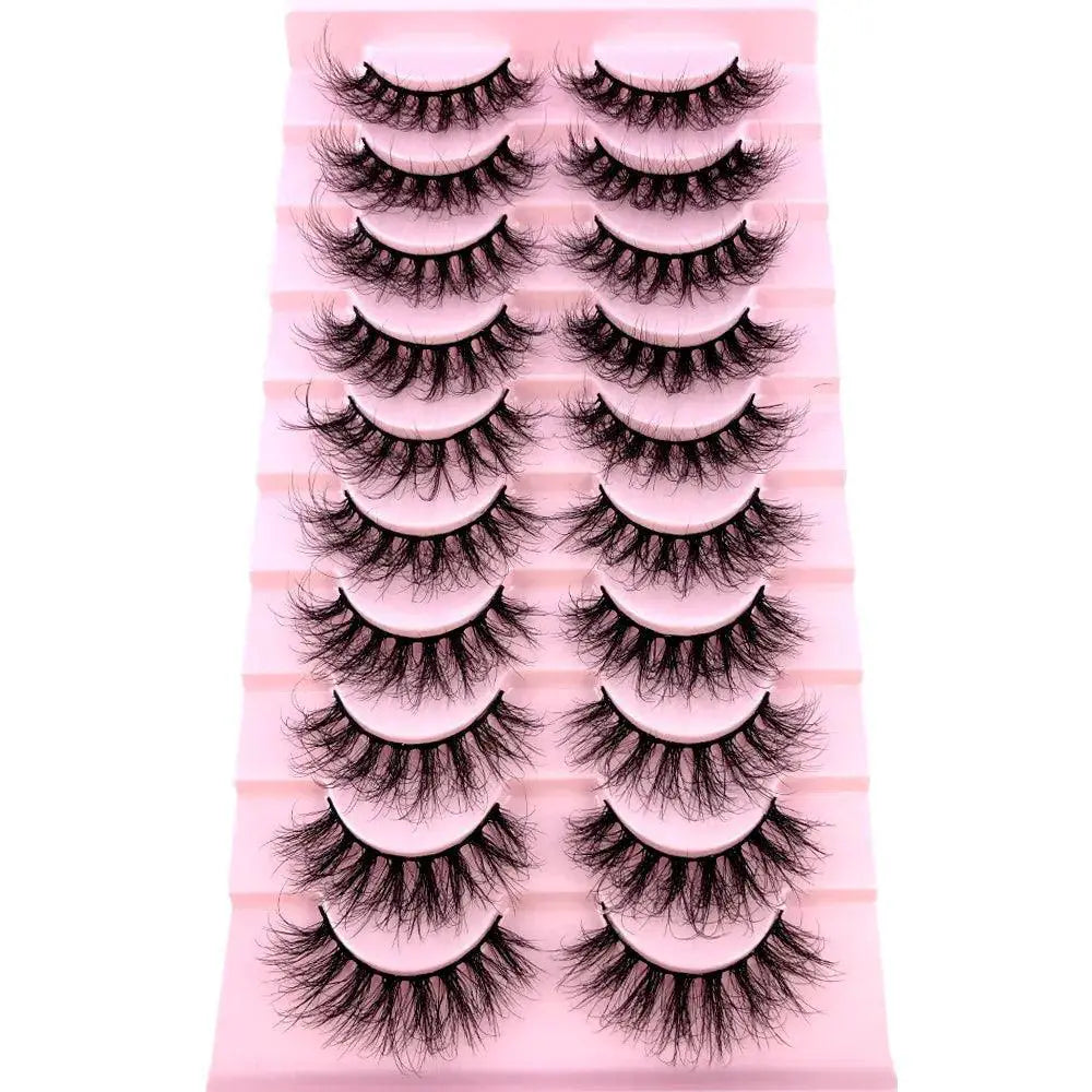 Mink Lashes - Pros Dramatic Eyes — Black 7pairs-AT-7